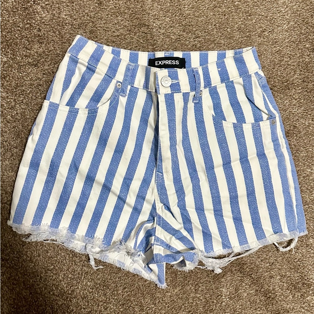 Express- striped shorts
